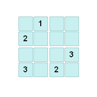 Sudoku puzzle 4x4