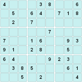 Sudoku puzzle 9x9
