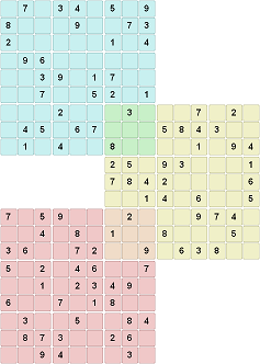 Triple sudoku puzzle 9x9