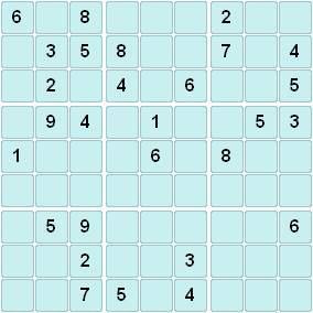 Hard Sudoku puzzle 9x9