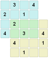 Double sudoku puzzle 4x4